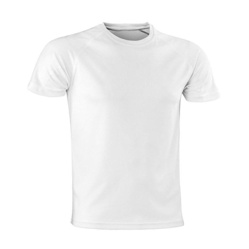 Spiro Mens Impact Aircool T-Shirt / White